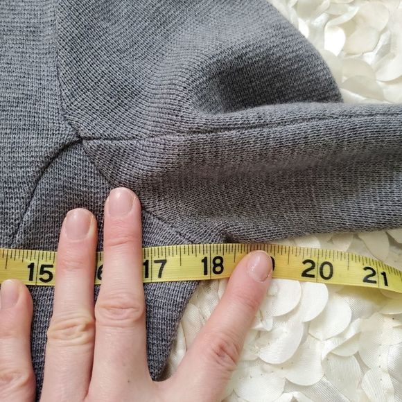 LOFT gray wool side zip sweater - Picture 6 of 8